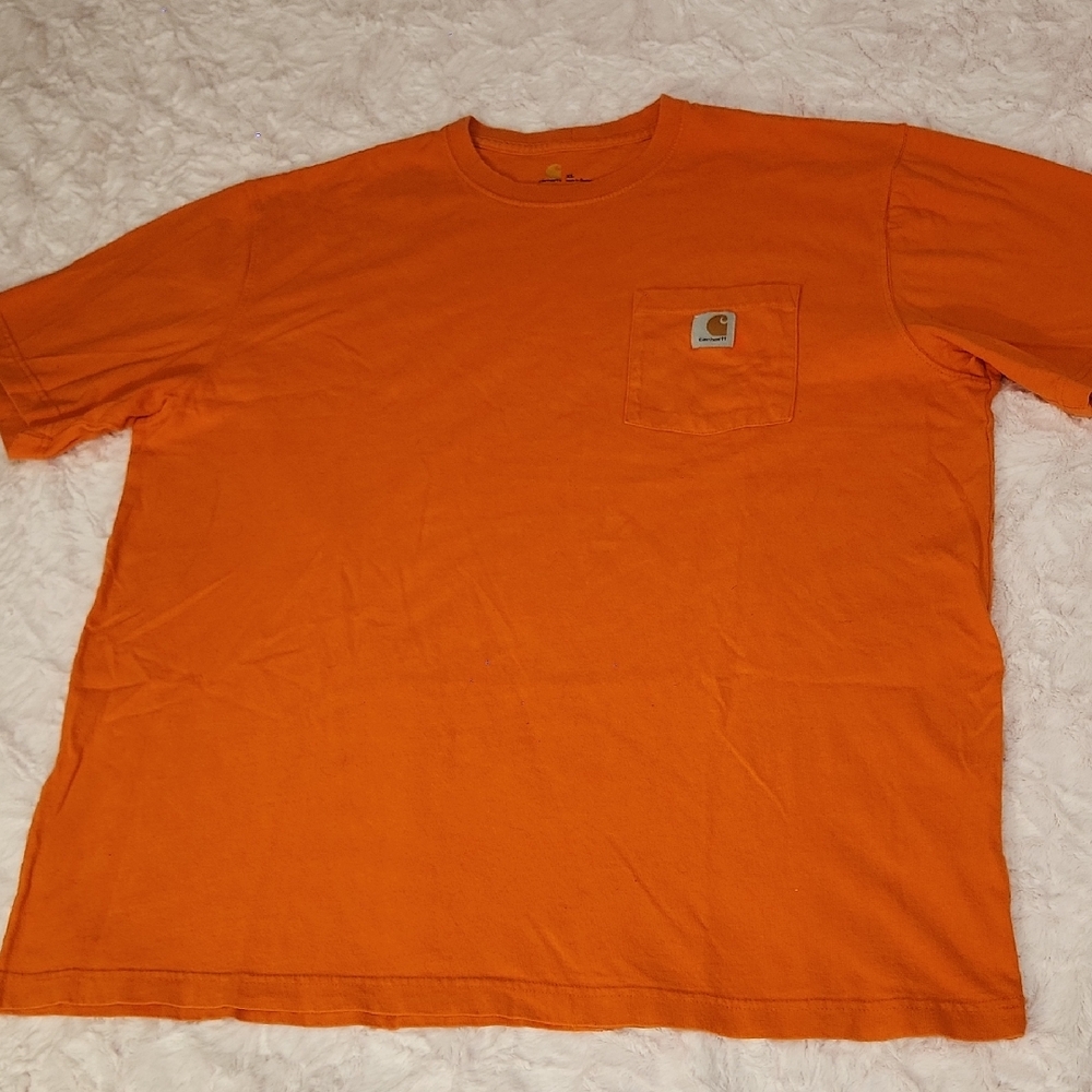 Carhartt Men's Orange Short Sleeve Shirt